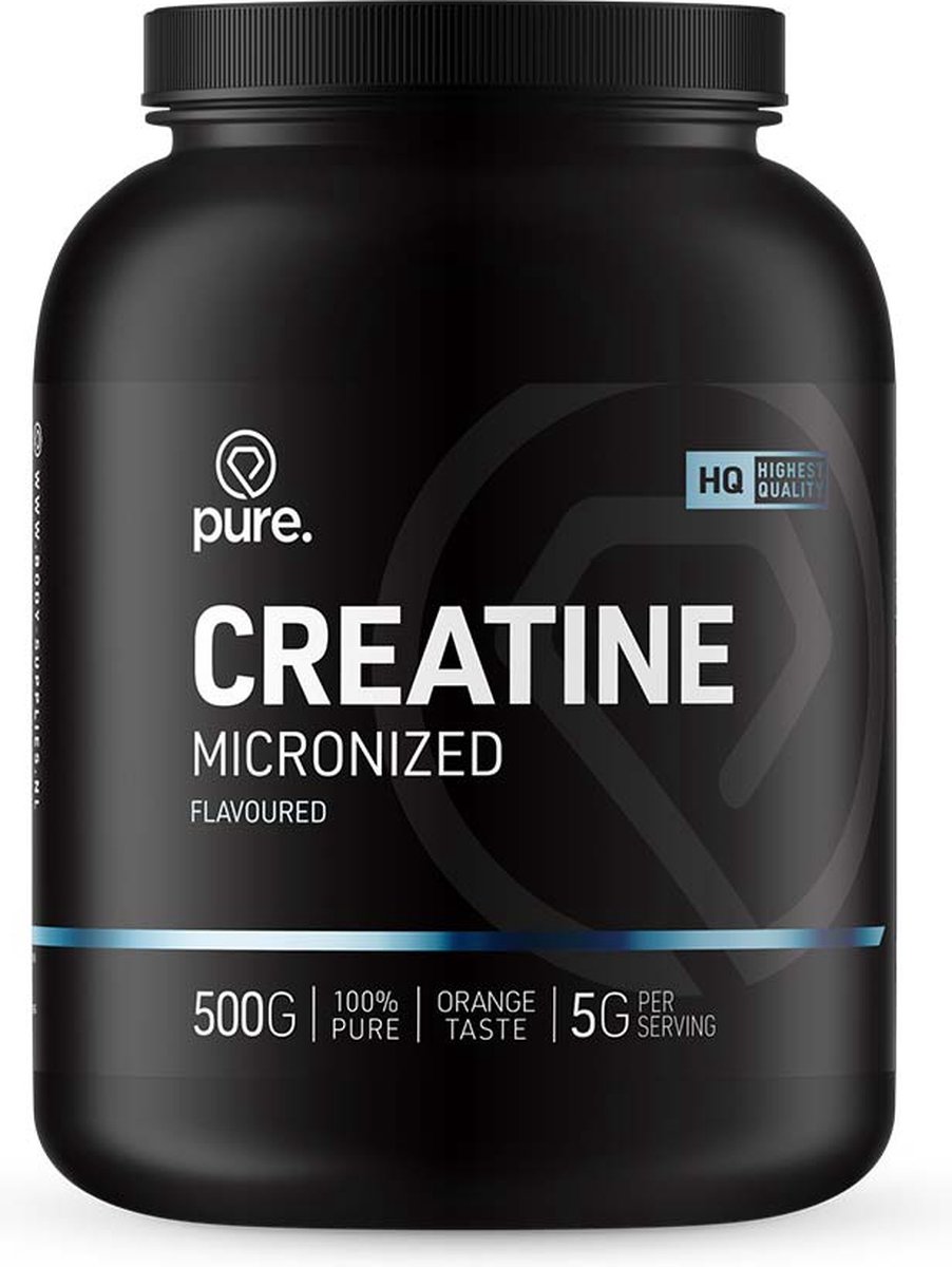 Goedkoopste Pure. Creatine Monohydraat - Orange - 500gr - micronized poeder - creatine - spiergroei - fitness & sport