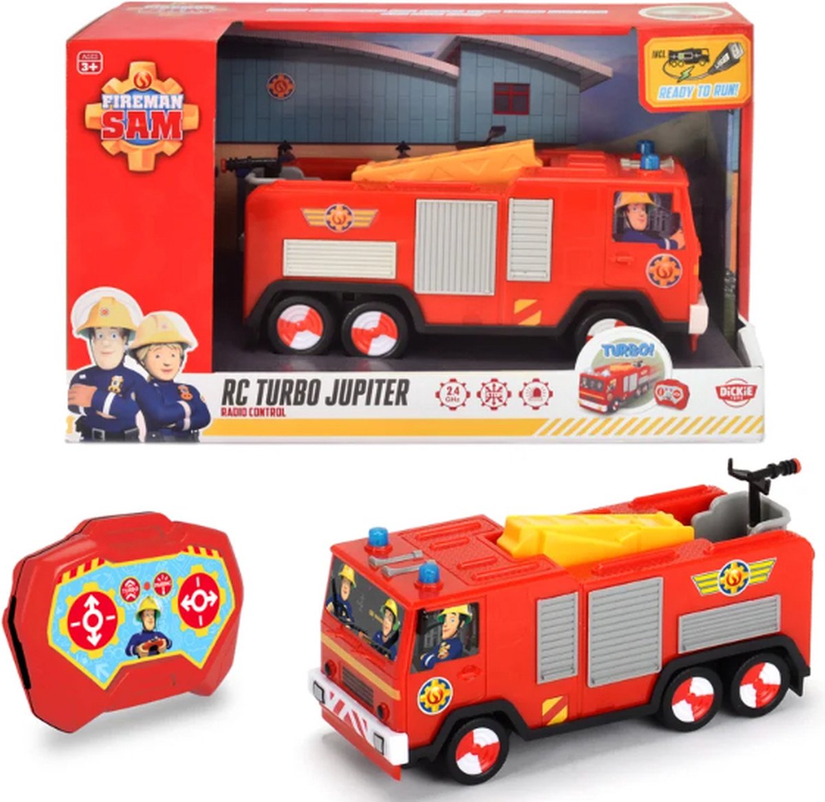 Brandweerman Sam Jupiter avec Brandweerman Sam le pompier - Véhicule jouet  - Dès 3 ans