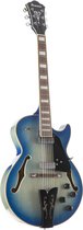 Ibanez George Benson GB10EM-JBB Jet Blue Burst - Semi-akoestische gitaar