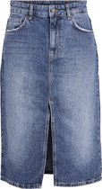 Object Objharlow Midi Denim Skirt Noos Rokken Dames - Blauw - Maat S