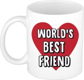 Bellatio Decorations Cadeau koffiemok voor beste vriend of vriendin - Worlds Best Friend - 300 ml