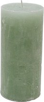 Stompkaars - licht groen - 7x15cm - parafine - set van 6 - geschenkverpakking