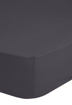 Cheqo® Jersey Hoeslaken - 180x220cm - 100% Jersey Katoen - Tot 25cm Matrasdikte - Antraciet Grijs