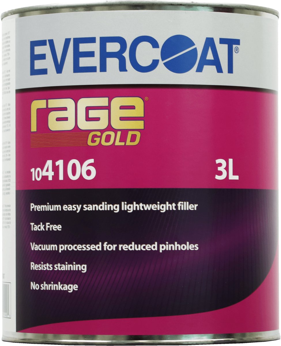 EVERCOAT Rage Gold Plamuur met Verharder - 3 liter