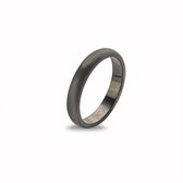 Twice As Nice Ring in edelstaal, mat grijs  60