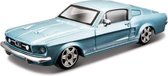 Ford Mustang GT (Lichtblauw) (10 cm) 1/43 Bburago {Modelauto - Schaalmodel - Miniatuurauto - Speelgoed}