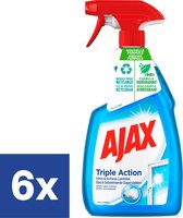 Ajax Triple Action Glasspray - 6 x 750 ml