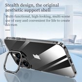 Sulada Polycarbonaat case met aluminium lens stand voor de iPhone 13 Pro zilver