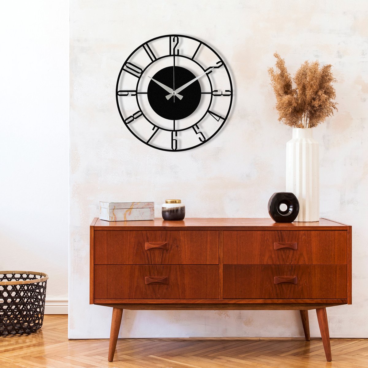 Wandklok Wallity | 100% Metaal | Zwart