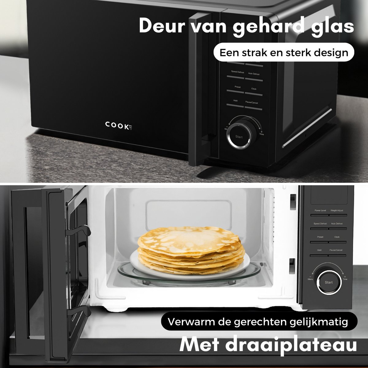 COOK-IT Vrijstaande Magnetron - 20L - 11 Sterktes - 8 Kookprogamma's - Nieuw Model - Microwave — afbeelding 4