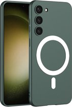 Hoesje met MagSafe Back Cover Case Groen Geschikt voor Samsung Galaxy S23 Plus