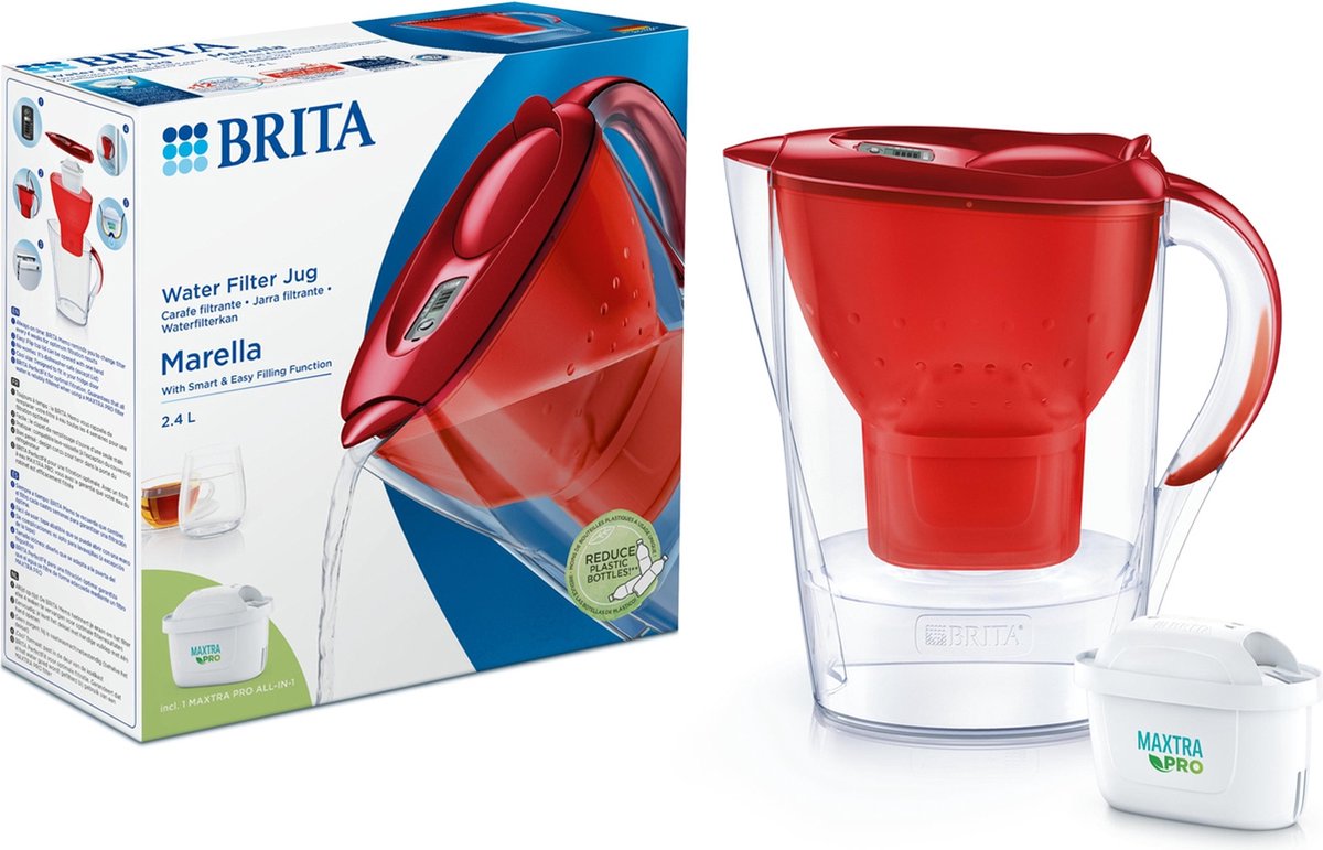 BRITA - Carafe filtrante - Marella Cool - Wit - 2,4L + 6 cartouches  filtrantes MAXTRA