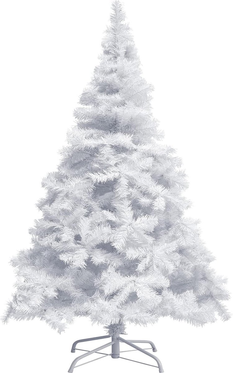 Luxe Kunstkerstboom - 180 cm - 533 Tips - Stabiele Metalen Voet - Realistische Dichte PVC Takken - Witte Kerstboom voor Kerstmis - Kerst Decoratie