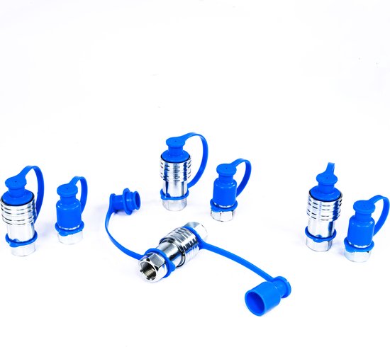 Foto: 1 2 npt hydraulische snelkoppelingen poppet pioneer stijl set van 4