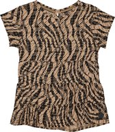 Meisjes blouse - Tess - AOP Camel zebra