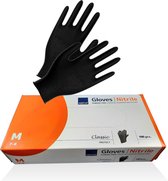 Abena -Nitrile Examination Gloves - Black - Maat M -100 Pcs