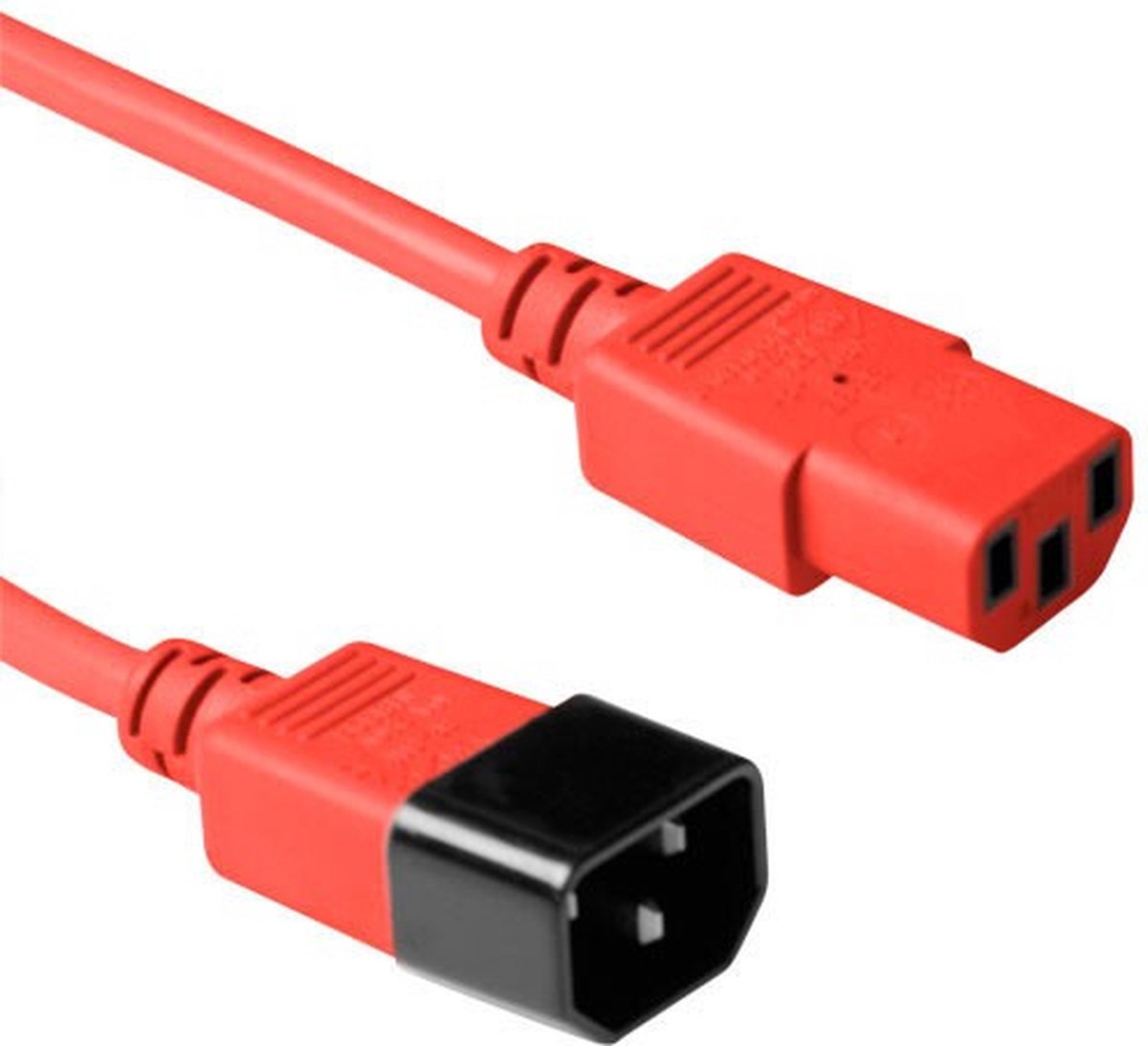 Image of ACT Netsnoer C13 - C14 rood 0,6 m AK5104