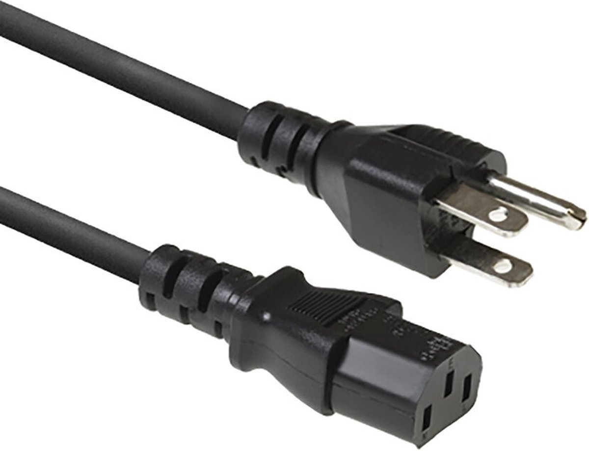 Image of ACT Netsnoer USA connector - C13 zwart 1,8 m AK5444