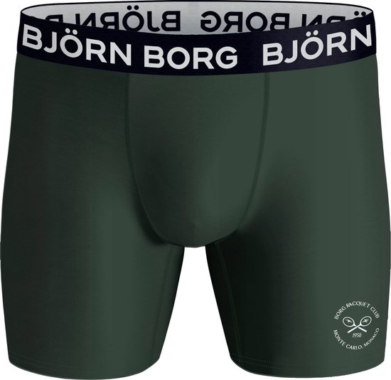 Björn Borg Performance boxers - microfiber heren boxers lange pijpen (1-pack) - groen - Maat: S