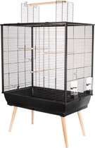 Cage surélevée pour oiseaux ZOLUX Neo Jili - L 78 x P 47,5 x H 112 cm - Beige
