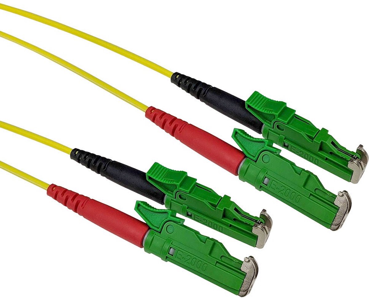 ACT RL1902 Glasvezel Patchkabel Duplex LSZH 9/125 OS2 - E2000/APC - 2 meter