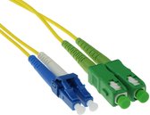 ACT 1 mètre LSZH monomode 9/125 OS2 câble de raccordement à fibre optique duplex avec connecteurs SC / APC et LC / PC RL8801