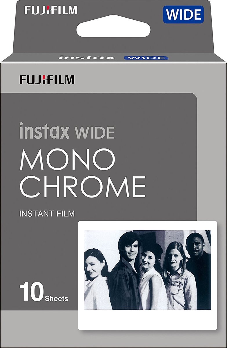 Fujifilm Instax Wide camerafilm Monochroom 10 vellen