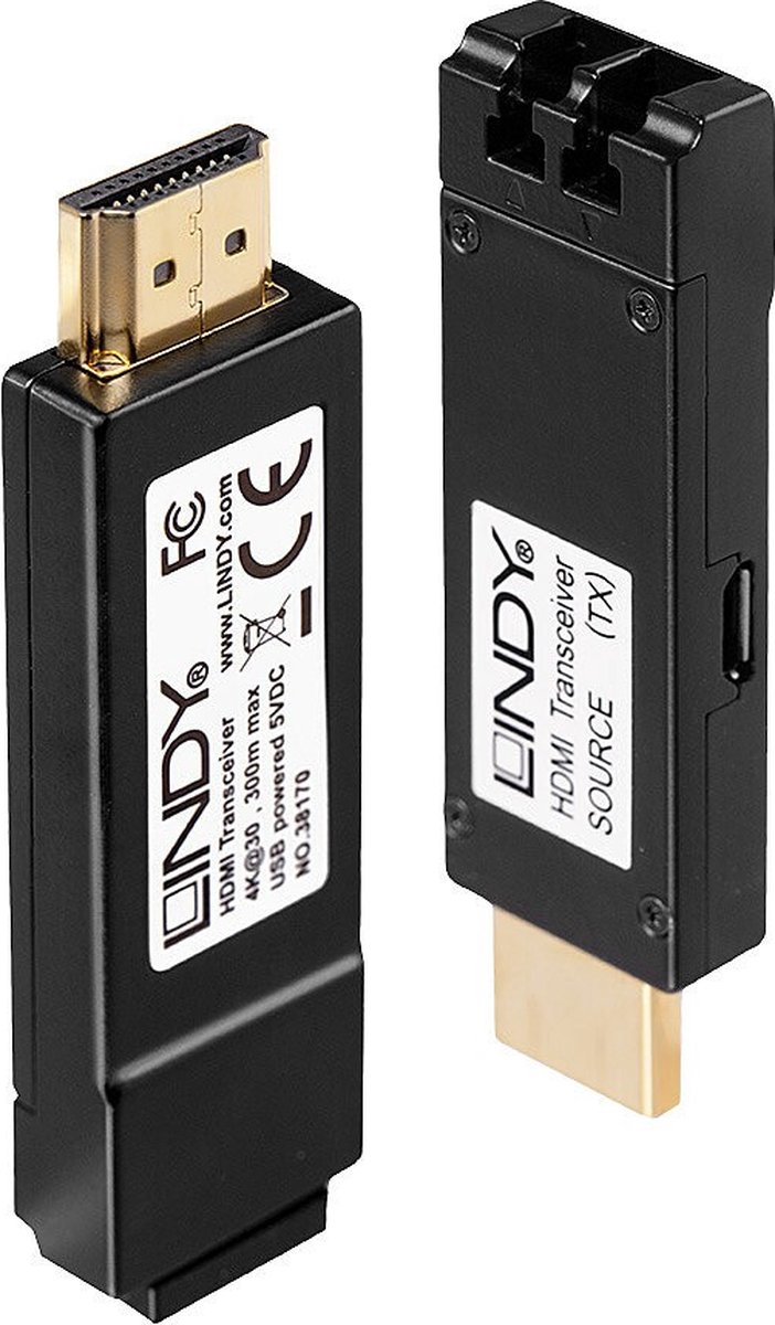 Lindy 38170 audio/video extender AV-zender & ontvanger Zwart