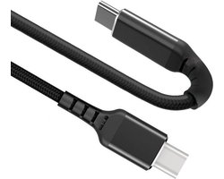 USB C kabel | Laadsnelheid 20V / 3A / 60 watt | USB 3.2 gen 1 | 5 Gb/s | Type C naar C | Male to male | Power delivery | Snelladen | Zwart | 3 meter | Allteq