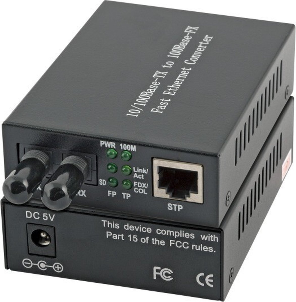 Media Konverter RJ45-STP/ST, 1310nm/2km, Fast Ethernet