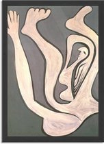 Affiche Picasso Femme acrobate 1930 Rectangle Vertical Avec Cadre XL (50 X 70 CM) - Cadre Noir - Décoration murale - Posters
