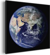 Akoestisch Schilderij Onze Aarde Vierkant Pro XXL (140 X 140 CM) - Akoestisch paneel - Akoestische Panelen - Akoestische wanddecoratie - Akoestisch wandpaneel