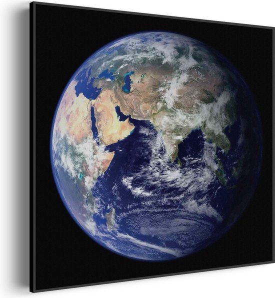 Akoestisch Schilderij Onze Aarde Vierkant Basic L (80 X 80 CM) - Akoestisch paneel - Akoestische Panelen - Akoestische wanddecoratie - Akoestisch wandpaneel