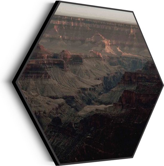 Akoestisch Schilderij De Grand Canyon Hexagon Basic L (100 X 86 CM) - Akoestisch paneel - Akoestische Panelen - Akoestische wanddecoratie - Akoestisch wandpaneel