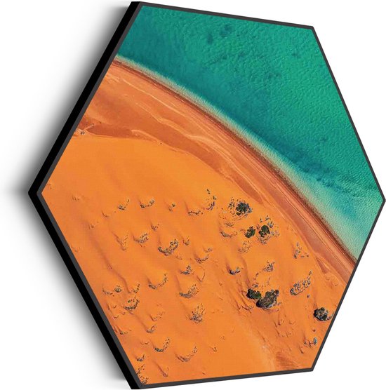 Akoestisch Schilderij Kleurrijke woestijn Hexagon Basic XL (140 X 121 CM) - Akoestisch paneel - Akoestische Panelen - Akoestische wanddecoratie - Akoestisch wandpaneel