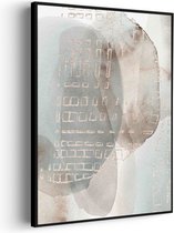 Akoestisch Schilderij Abstract Rustige Tinten met Accent 01 Rechthoek Verticaal Pro L (72 X 100 CM) - Akoestisch paneel - Akoestische Panelen - Akoestische wanddecoratie - Akoestisch wandpaneelKatoen L (72 X 100 CM)