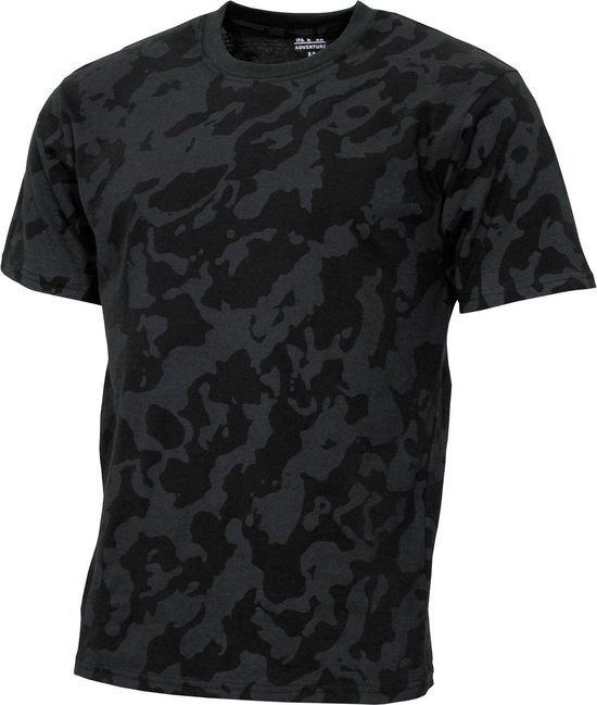 MFH US T-shirt "Streetstyle" - Outdoorshirt - Night-camo camouflage - 145 g/m² - MAAT S