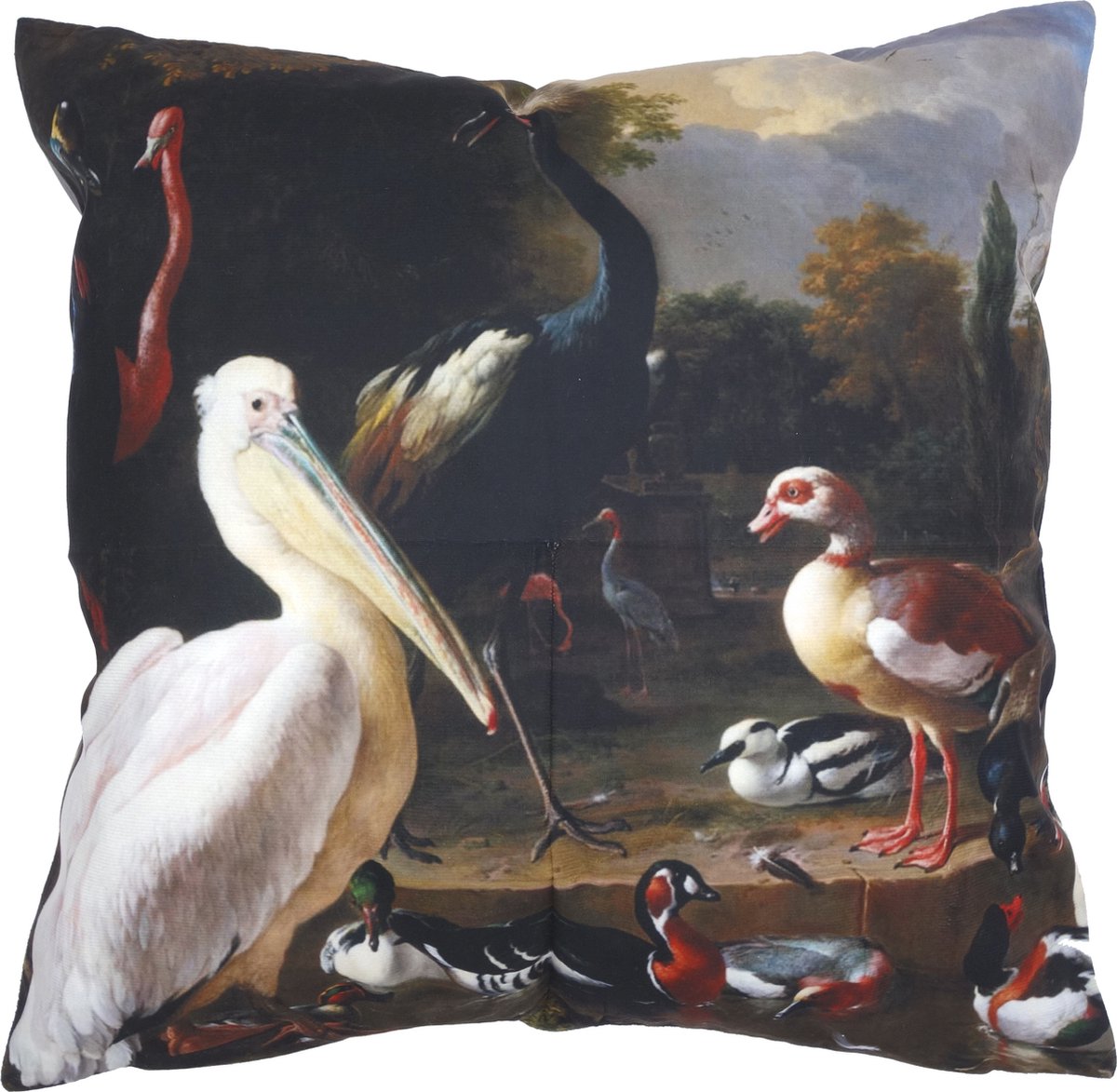 Kussenhoes Pelikaan Het Drijvend Veertje oude meesters | 44 x 44 cm | Exclusief binnenkussen