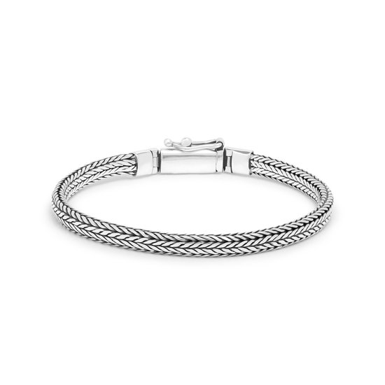 SILK Jewellery - Zilveren Armband - Alpha - 752.23 - Maat 23,0