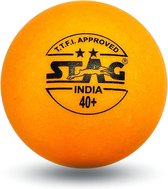 Balle de tennis de table en plastique Stag Two Stars, 40 mm, paquet de 3 (Oranje)