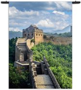 Velours Wandkleed De Chinese muur 2 Rechthoek Verticaal S (85 X 60 CM) - Wandkleden - Met roedes