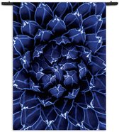 Velours Wandkleed Kleurrijke bloem 2 Rechthoek Verticaal S (85 X 60 CM) - Wandkleden - Met roedes