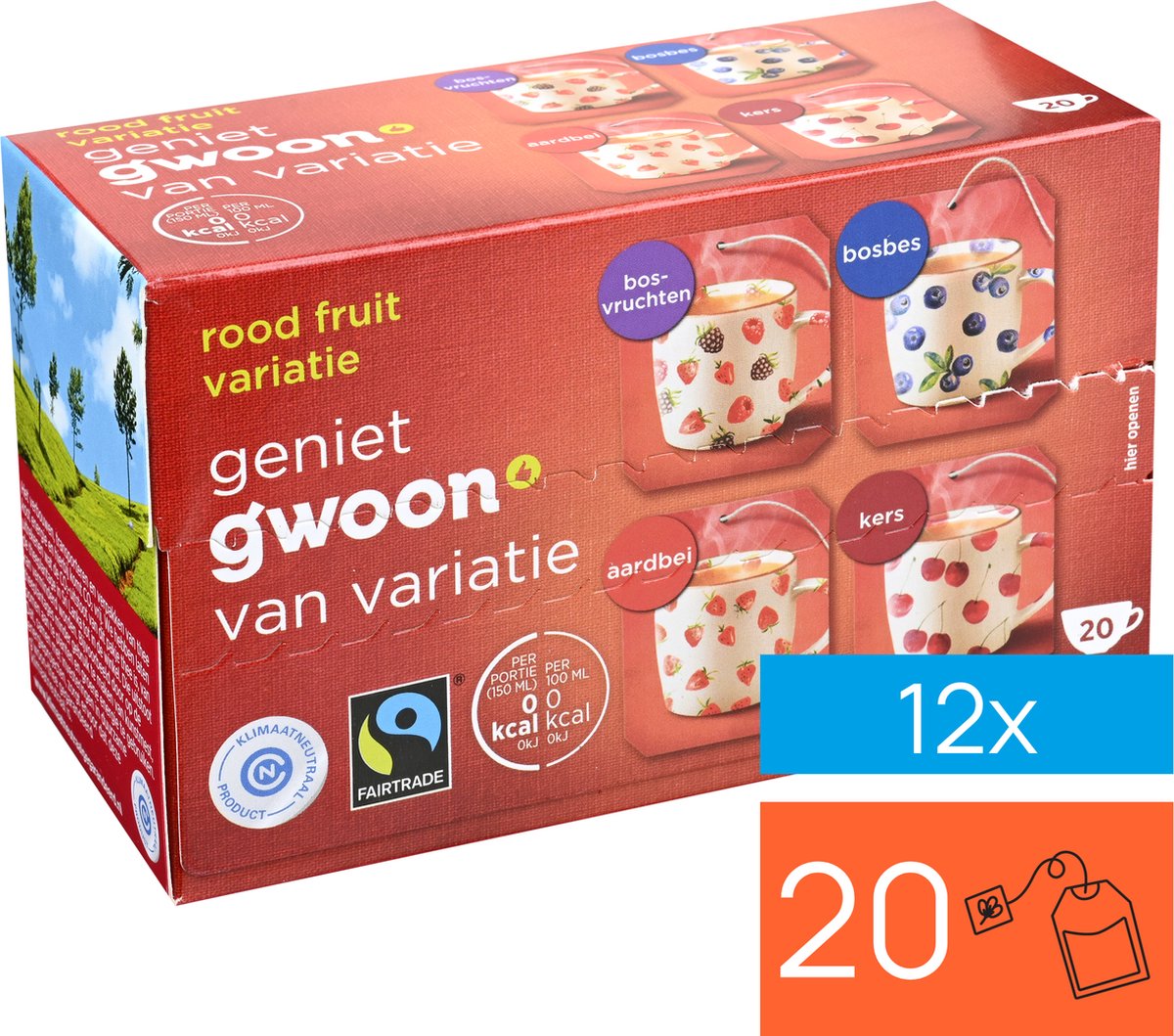 Goedkoopste G'woon Thee Mix Rood Fruit 30g