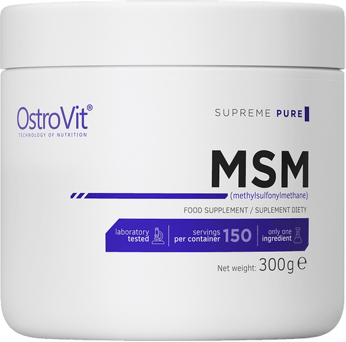Goedkoopste Supplementen - MSM Poeder Methylsulfonylmethane 300 g Ostrovit