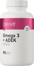 OstroVit - Omega 3 + ADEK - 90 Capsules - Vitamin A,D,E,K + Fish Oli Supplements