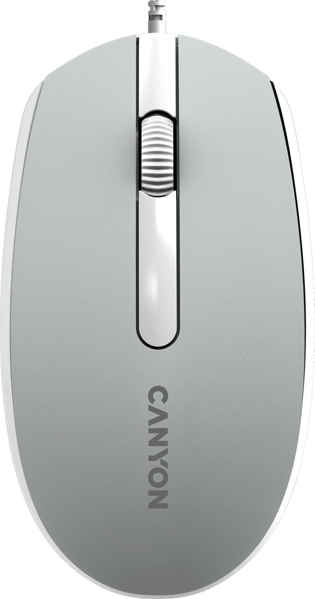 Canyon M-10 Bedrade Muis - Kantoorapparatuur - Soepel Glijdend Effect - Optische Precisie - Symmetrisch Ontwerp - Donker Grijs