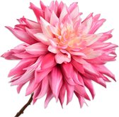 Silk-ka Kunstbloem-Zijden Bloem-Kunsttak Dahlia Steel Roze 65 cm