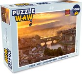 Puzzel Italië - Mist - Zonsopgang - Florence - Legpuzzel - Puzzel 1000 stukjes volwassenen