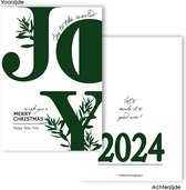 LMWK024 - Kerstkaarten Set 12 stuks - kerstkaarten met enveloppen - Merry christmas - Kerstkaart - Nieuwjaarskaarten- Christmas - Wenskaarten - luxe kerstkaarten