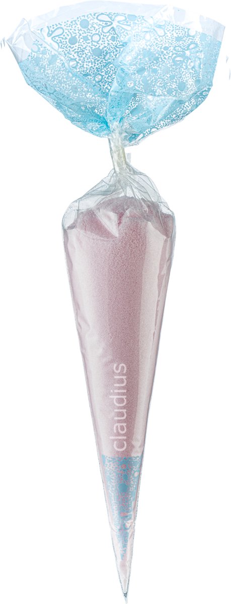 Goedkoopste Scrubzout Rozen - 300 gram in puntzak blauw- set van 6 stuks - Hydraterende Lichaamsscrub